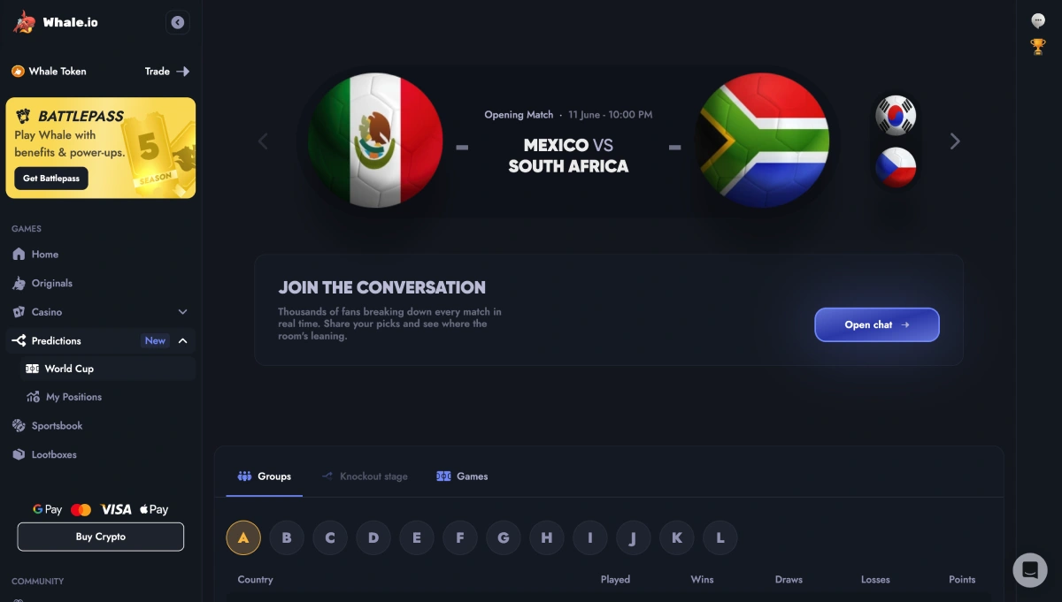 Whale.io World Cup 2026